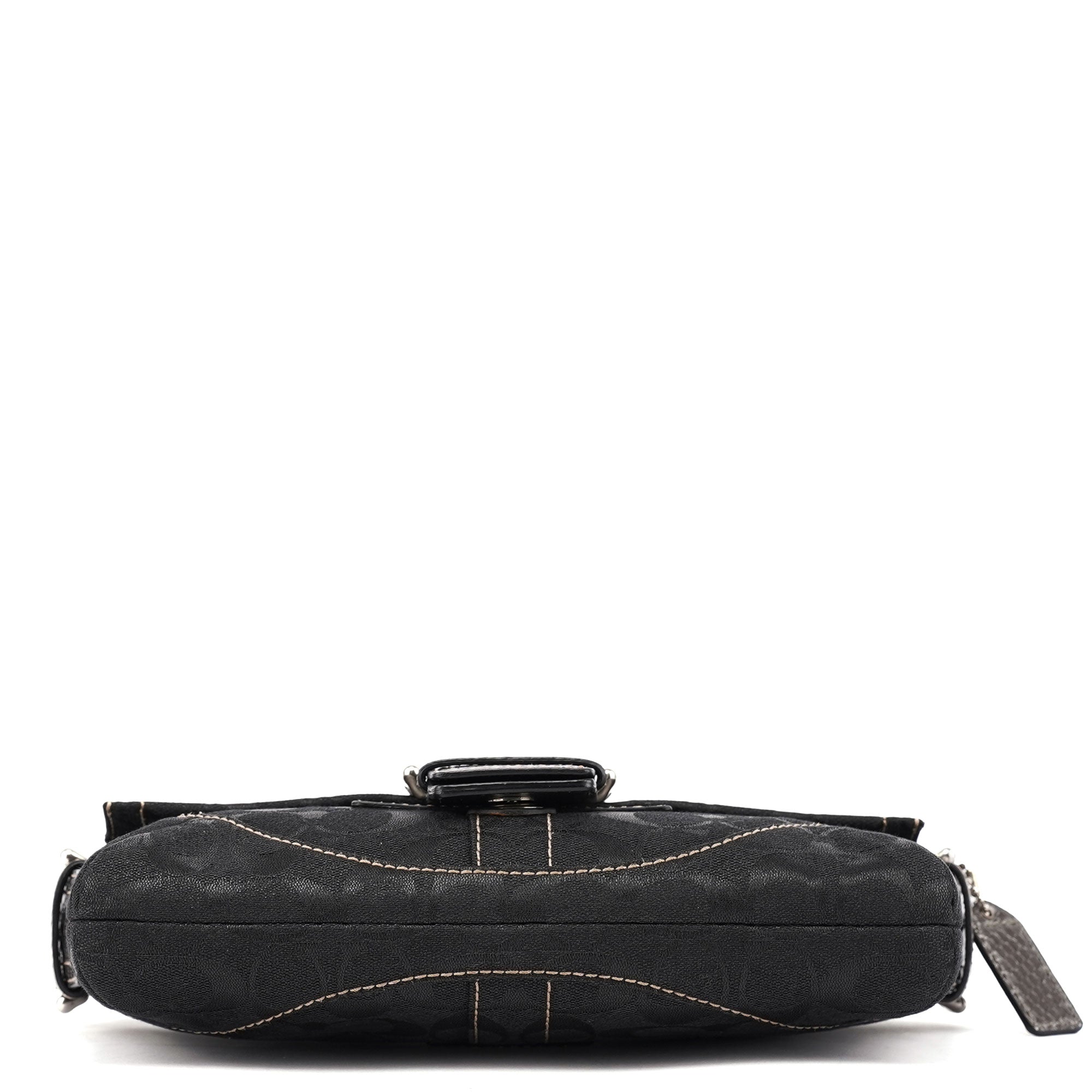 8K38 Black Snakeskin Soho Shoulder Bag