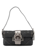8K38 Black Snakeskin Soho Shoulder Bag