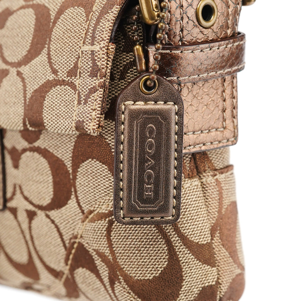 8K38 Brown Faux Python Soho Shoulder Bag