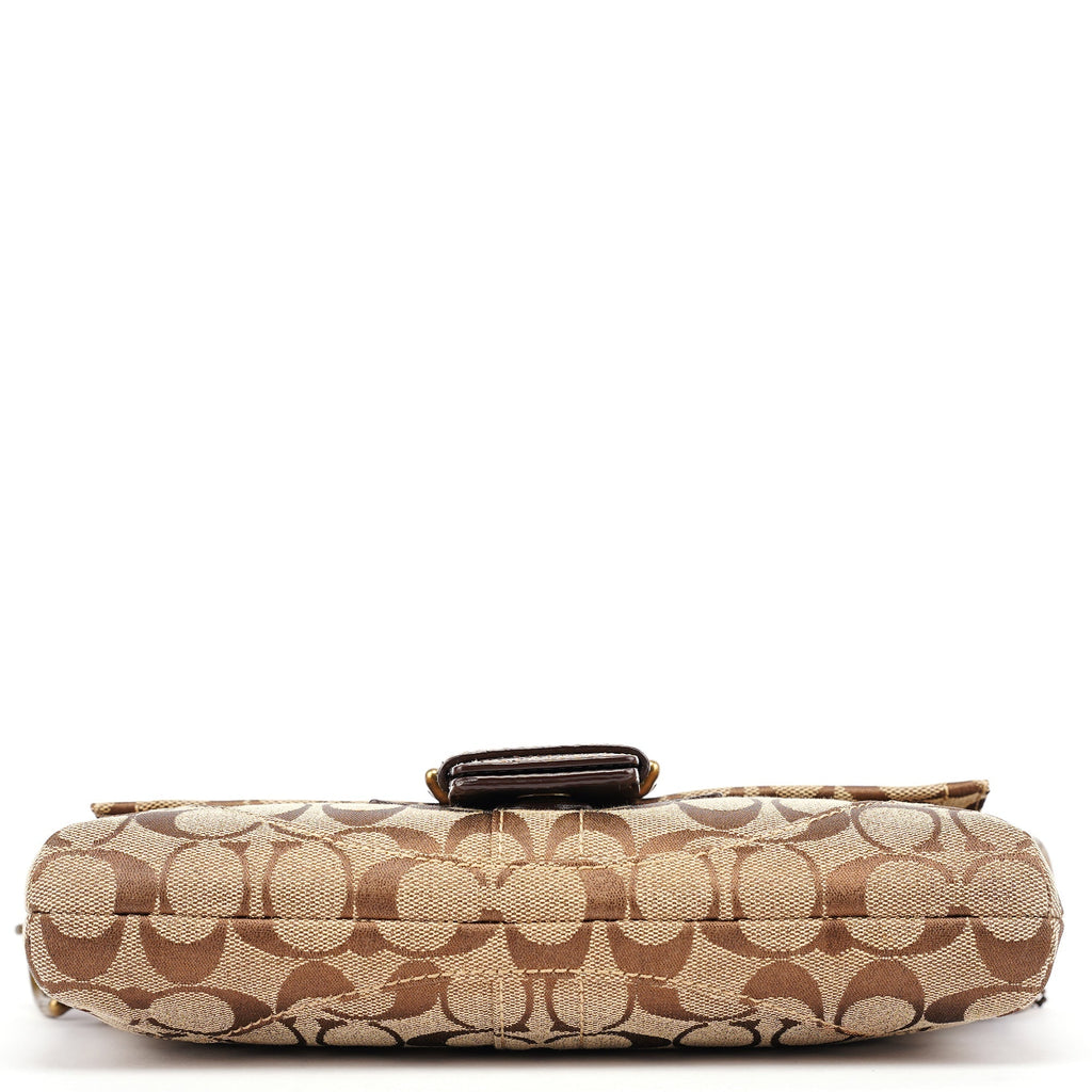8K38 Brown Faux Python Soho Shoulder Bag