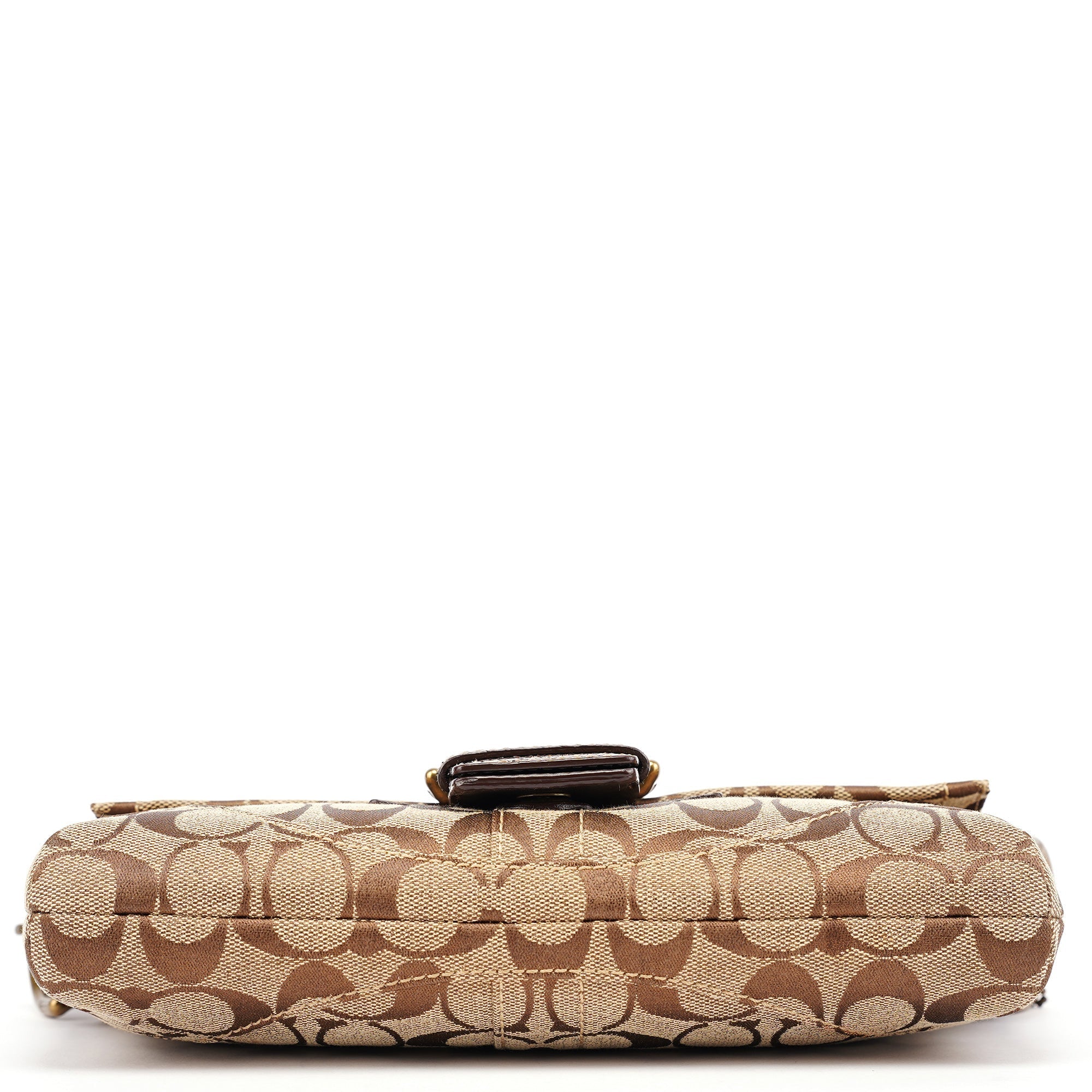 8K38 Brown Faux Python Soho Shoulder Bag