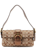 8K38 Brown Faux Python Soho Shoulder Bag