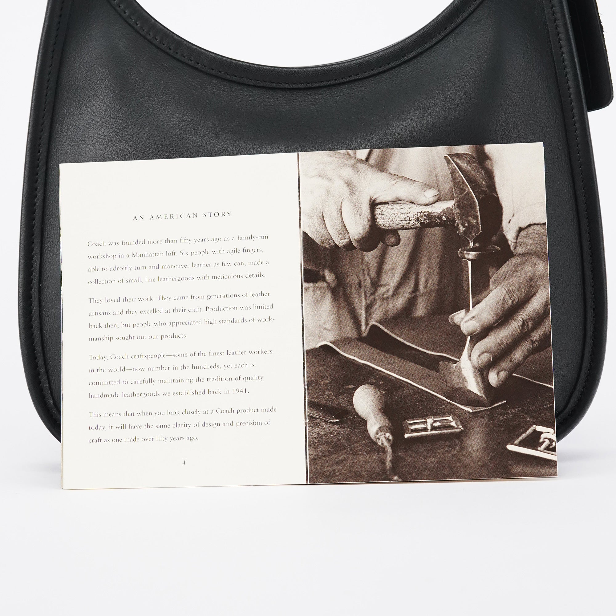 9020 Black Leather Ergo Shoulder Bag