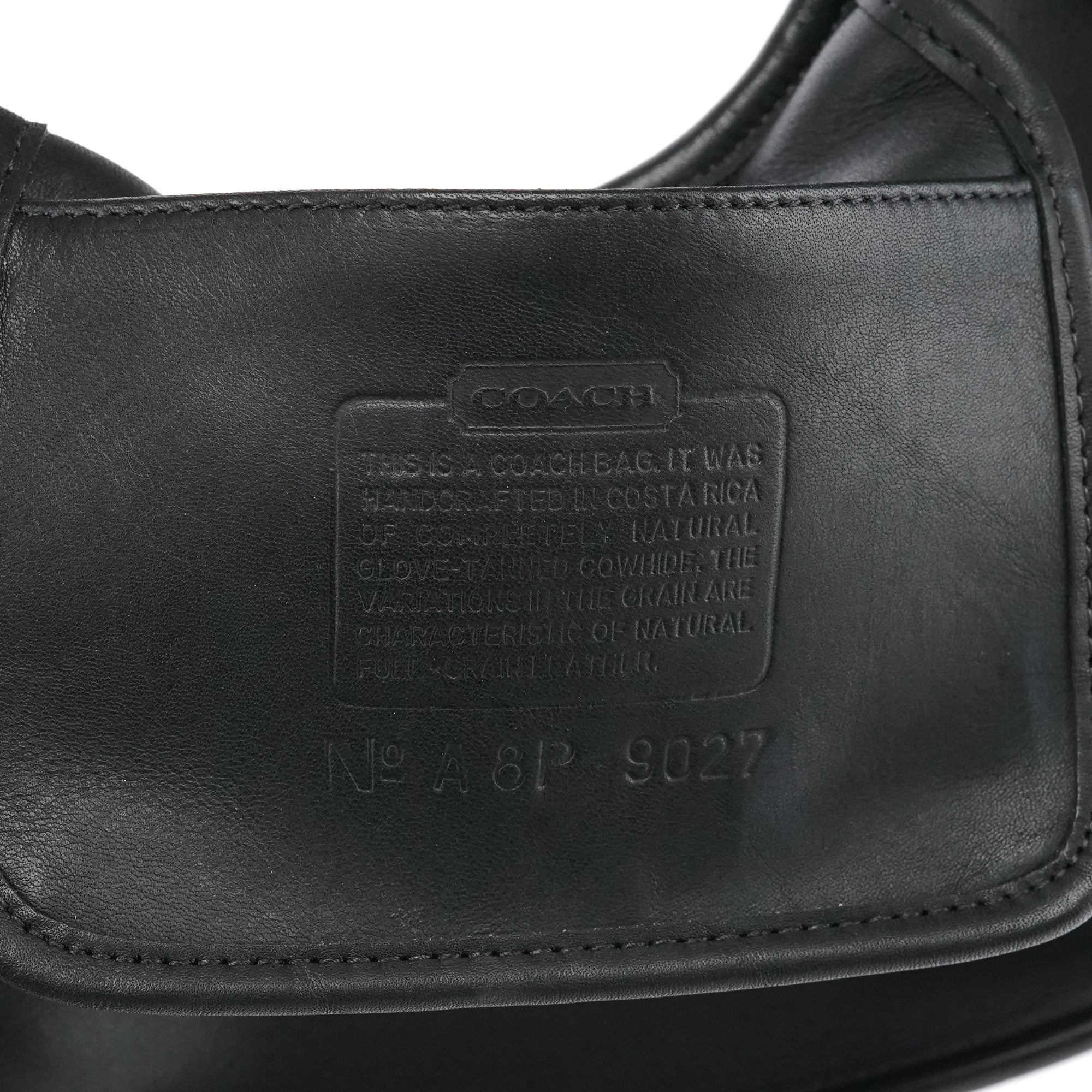 9027 Black Leather Ergo Mini Shoulder Bag