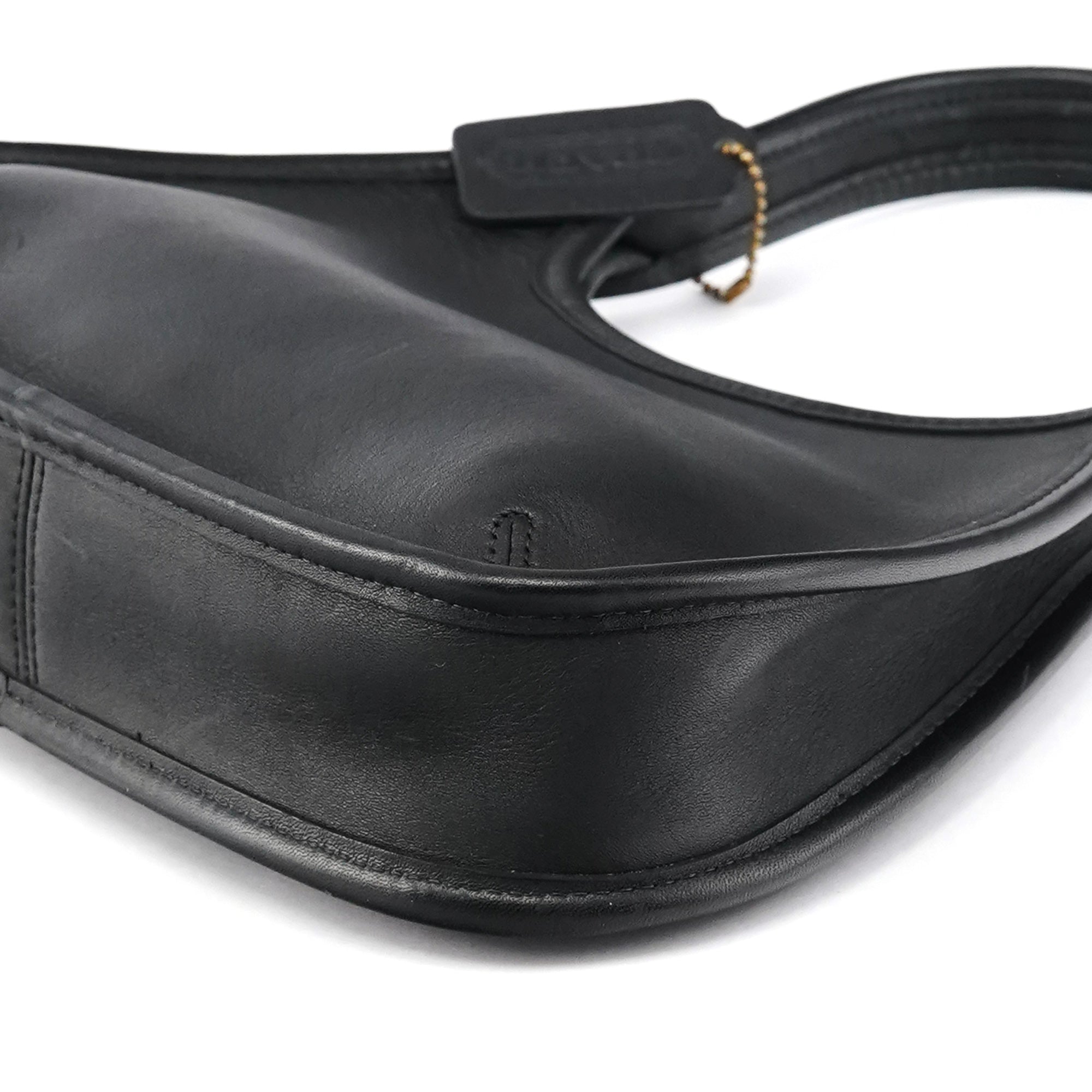 9027 Black Leather Ergo Mini Shoulder Bag