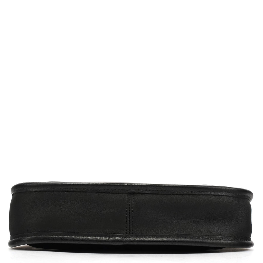 9027 Black Leather Ergo Mini Shoulder Bag