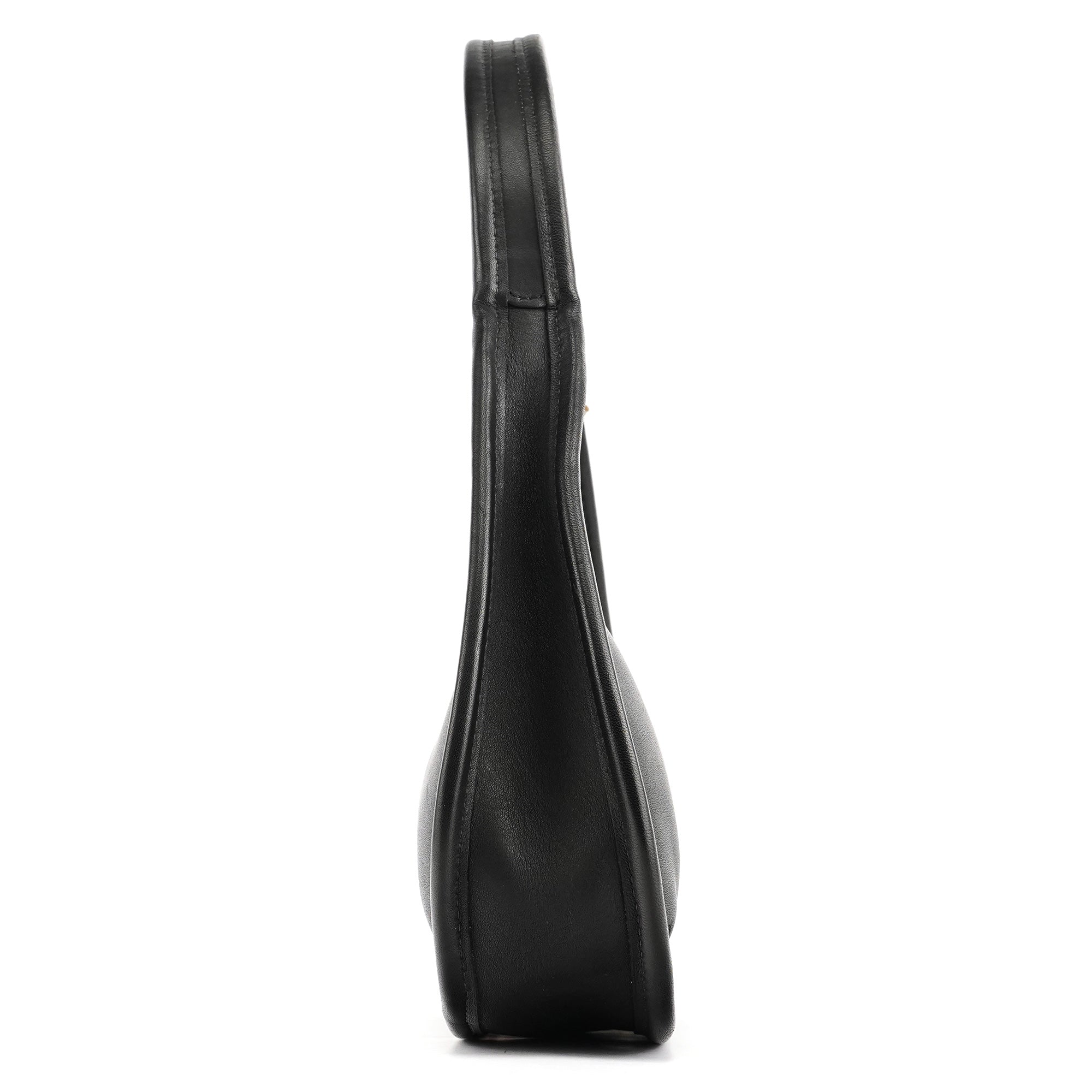 9027 Black Leather Ergo Mini Shoulder Bag