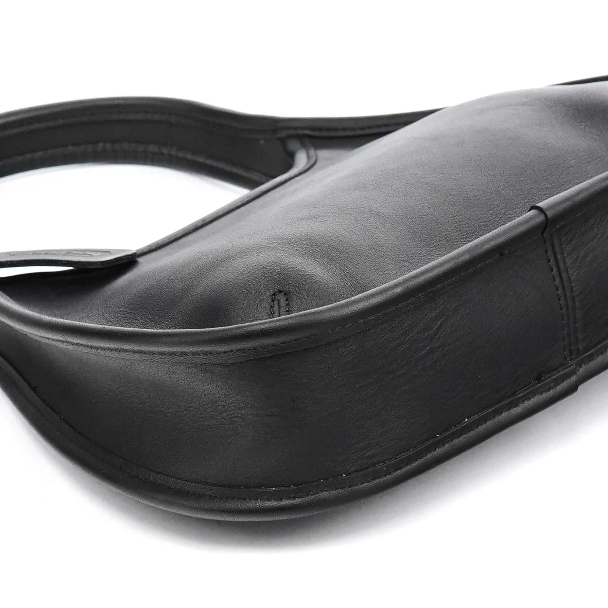 9027 Black Leather Ergo Mini Shoulder Bag