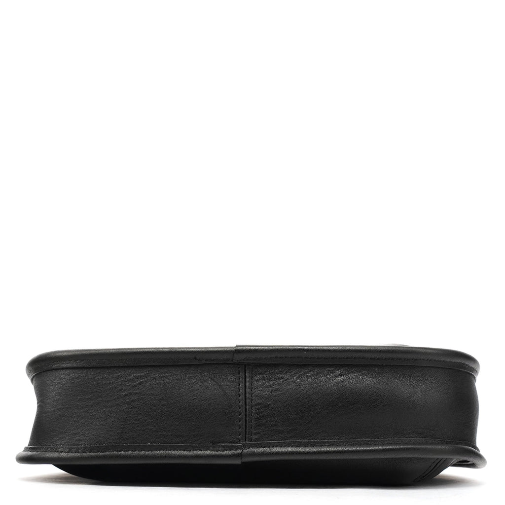 9027 Black Leather Ergo Mini Shoulder Bag