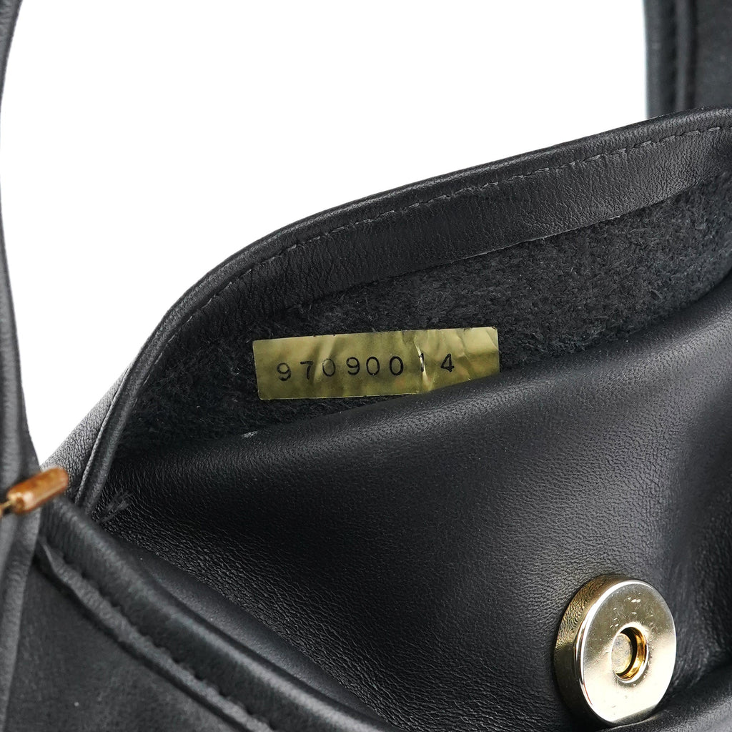 9027 Black Leather Ergo Shoulder Bag