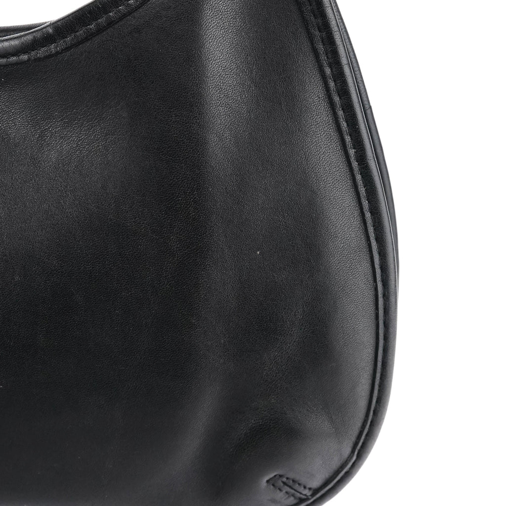 9027 Black Leather Mini Ergo Shoulder Bag