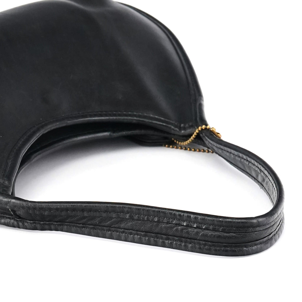 9027 Black Leather Mini Ergo Shoulder Bag