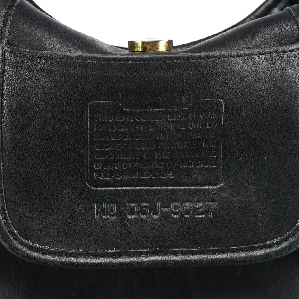 9027 Black Leather Mini Ergo Shoulder Bag
