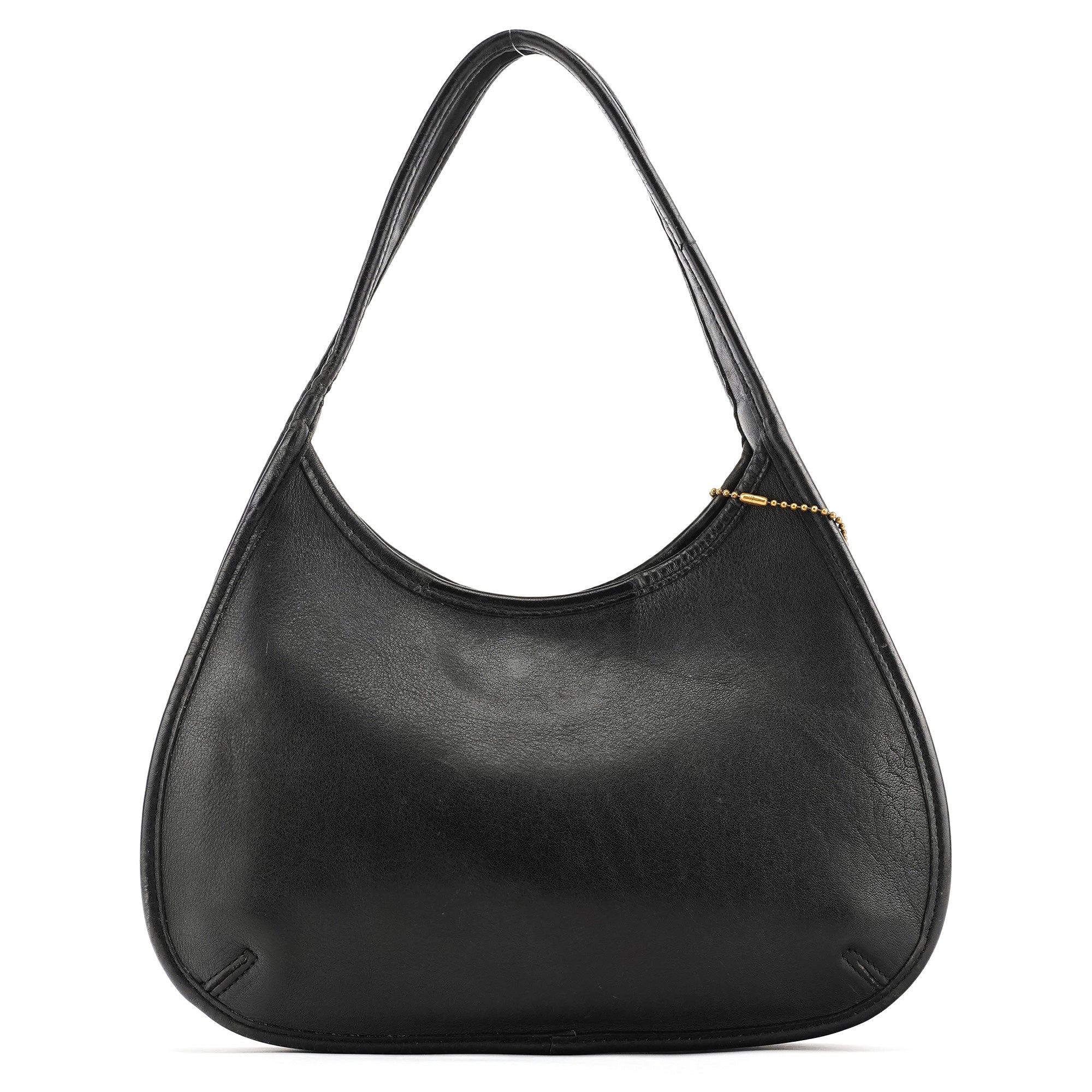 9027 Black Leather Mini Ergo Shoulder Bag