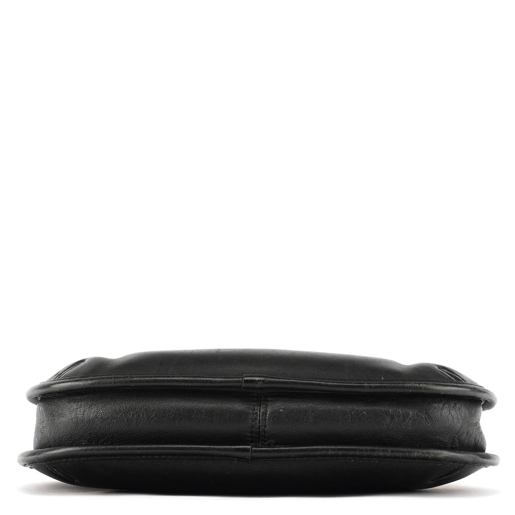 9027 Black Leather Mini Ergo Shoulder Bag