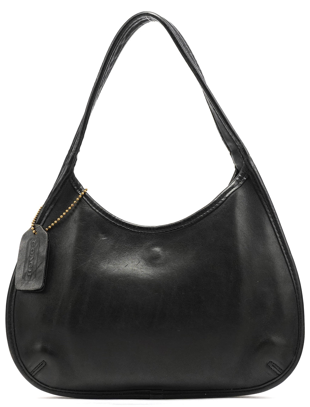 9027 Black Leather Mini Ergo Shoulder Bag