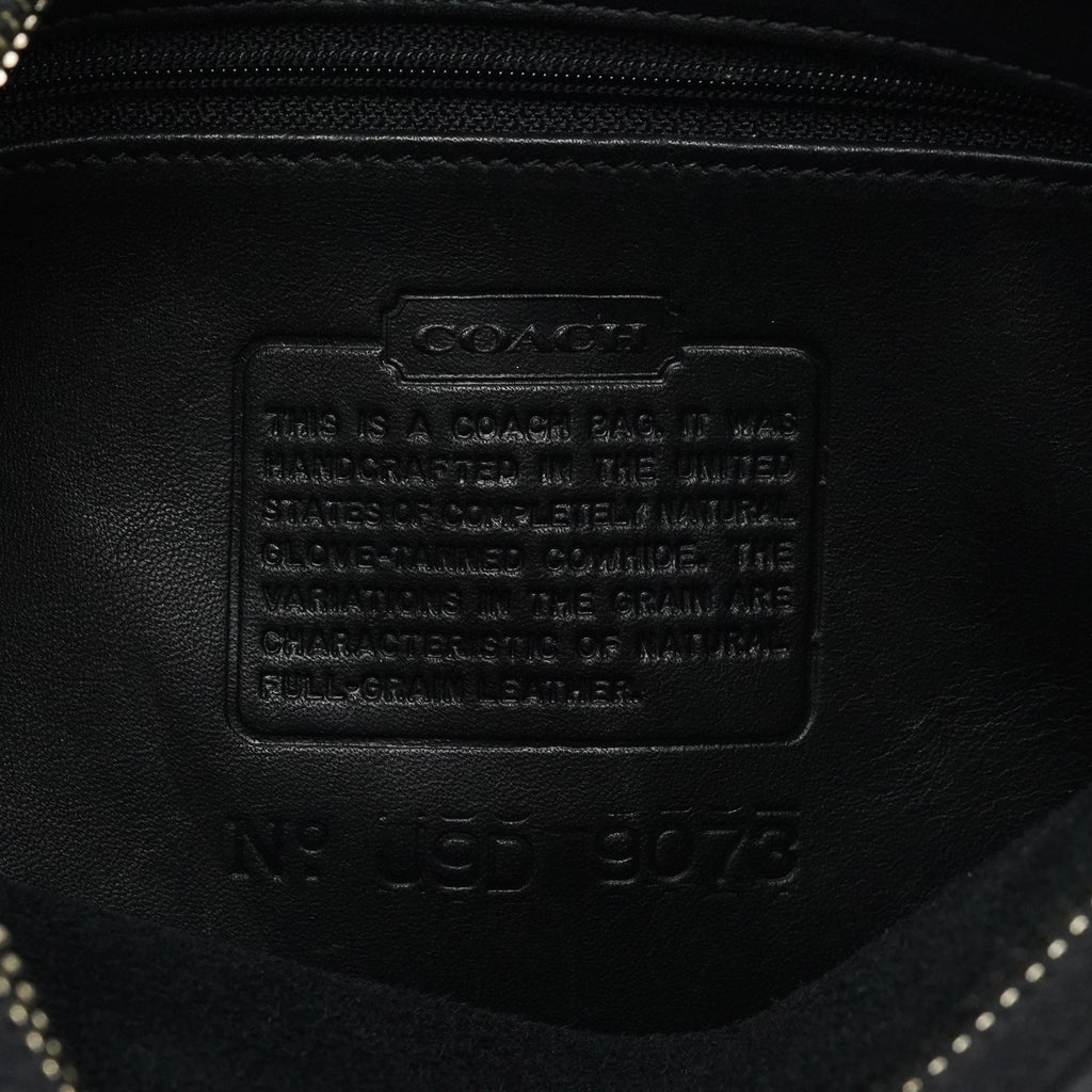 9073 Black Leather Shoulder Bag