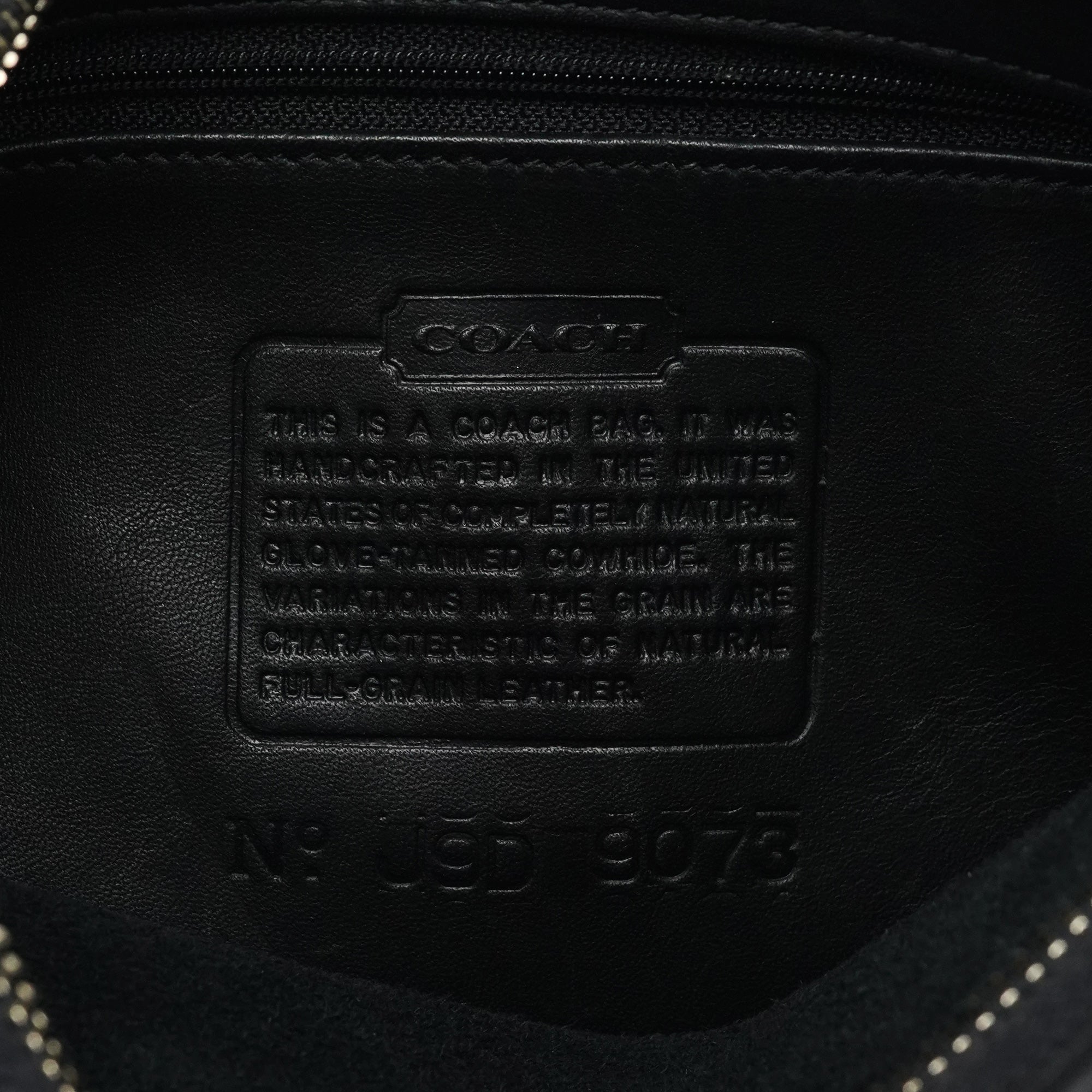 9073 Black Leather Shoulder Bag
