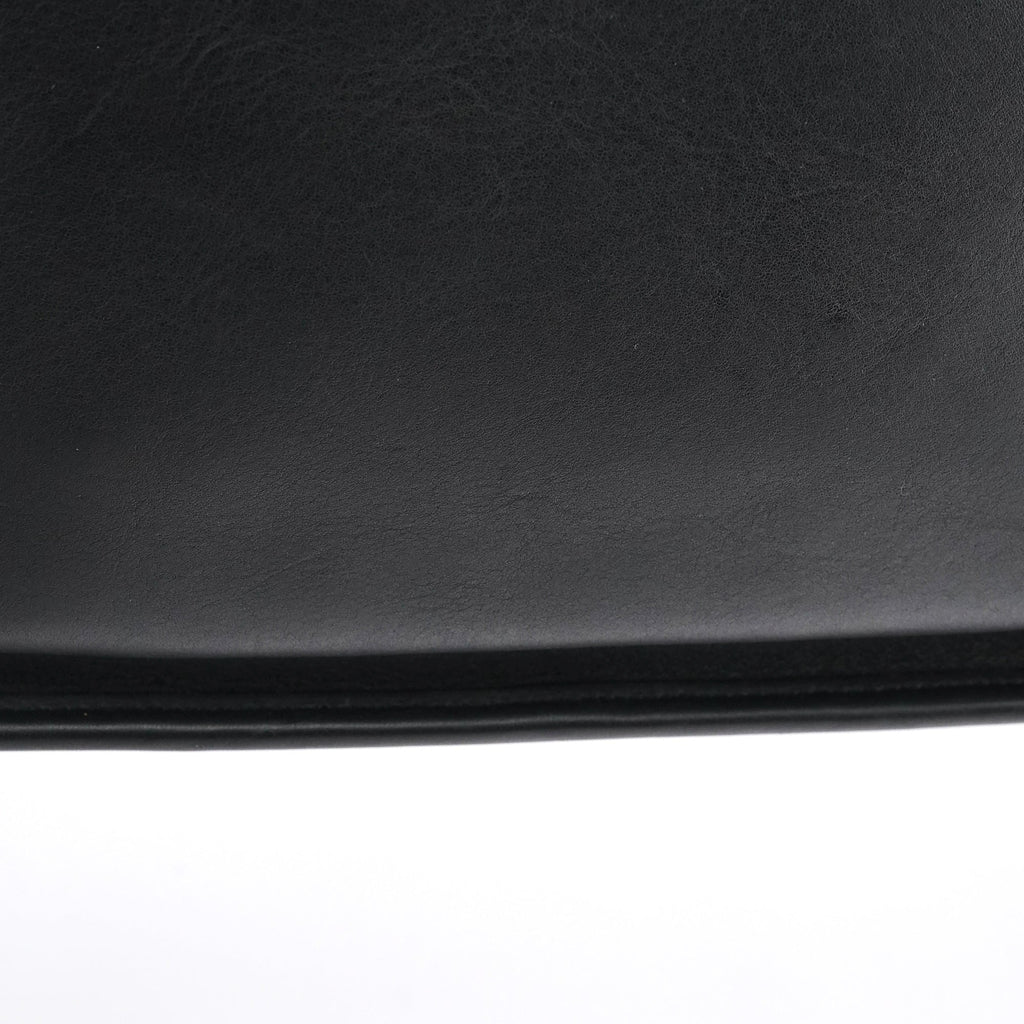 9073 Black Leather Shoulder Bag
