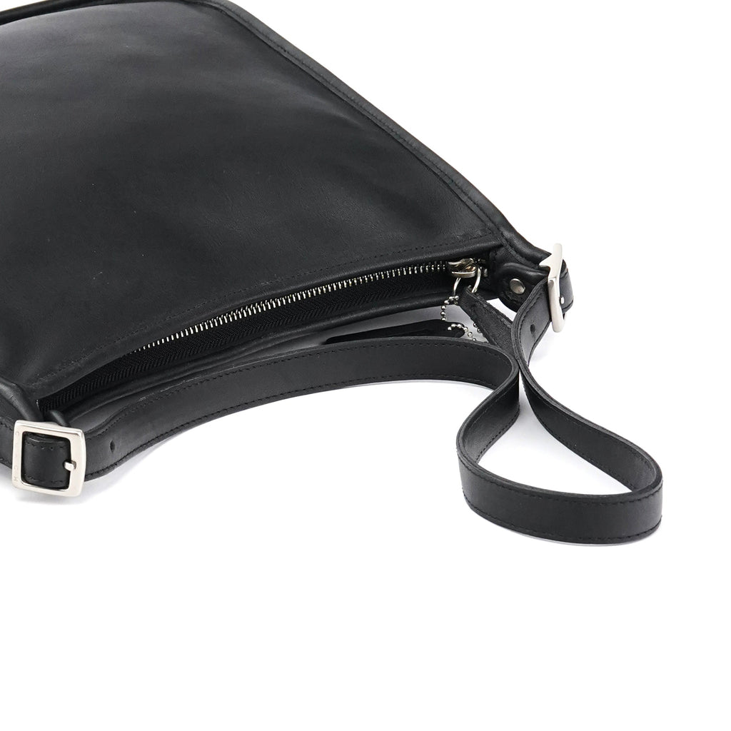9073 Black Leather Shoulder Bag