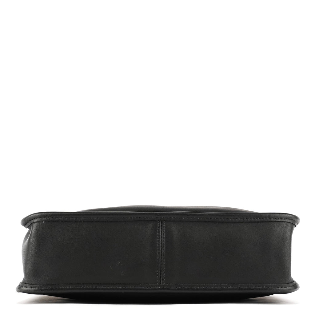 9073 Black Leather Shoulder Bag
