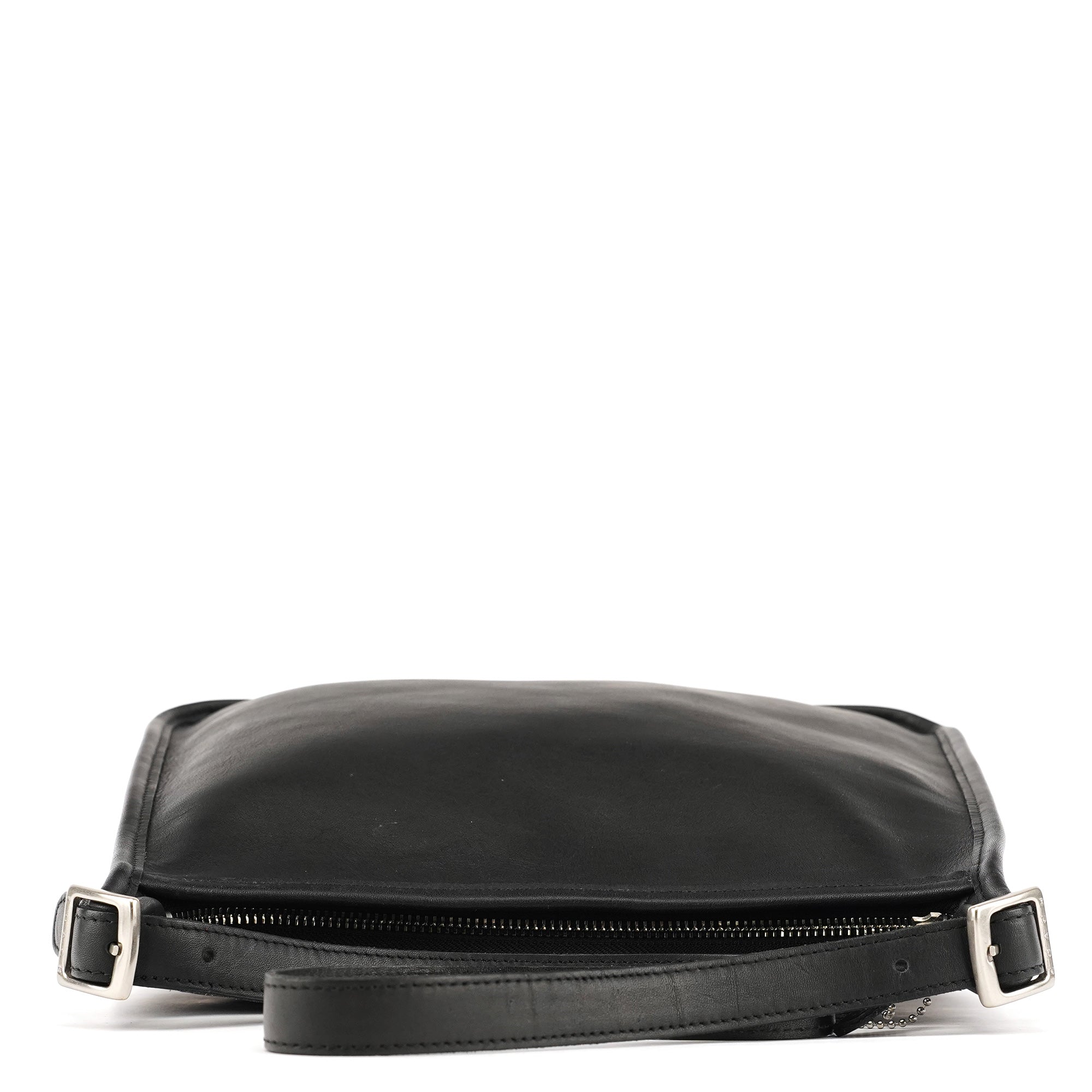 9073 Black Leather Shoulder Bag