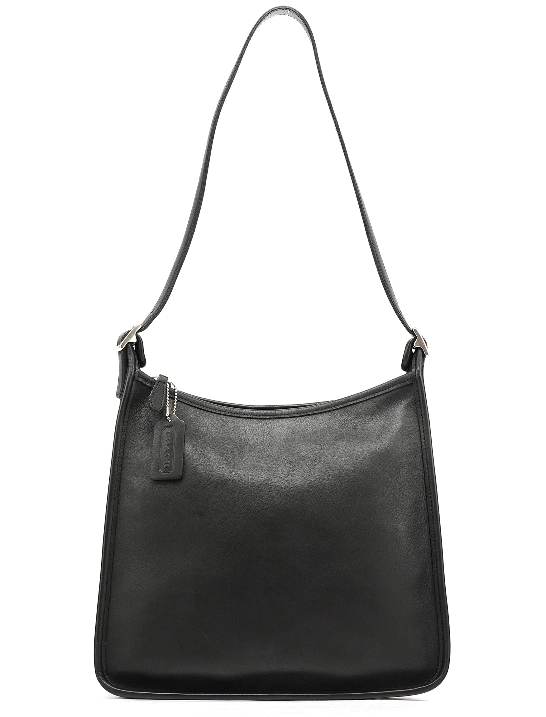 9073 Black Leather Shoulder Bag
