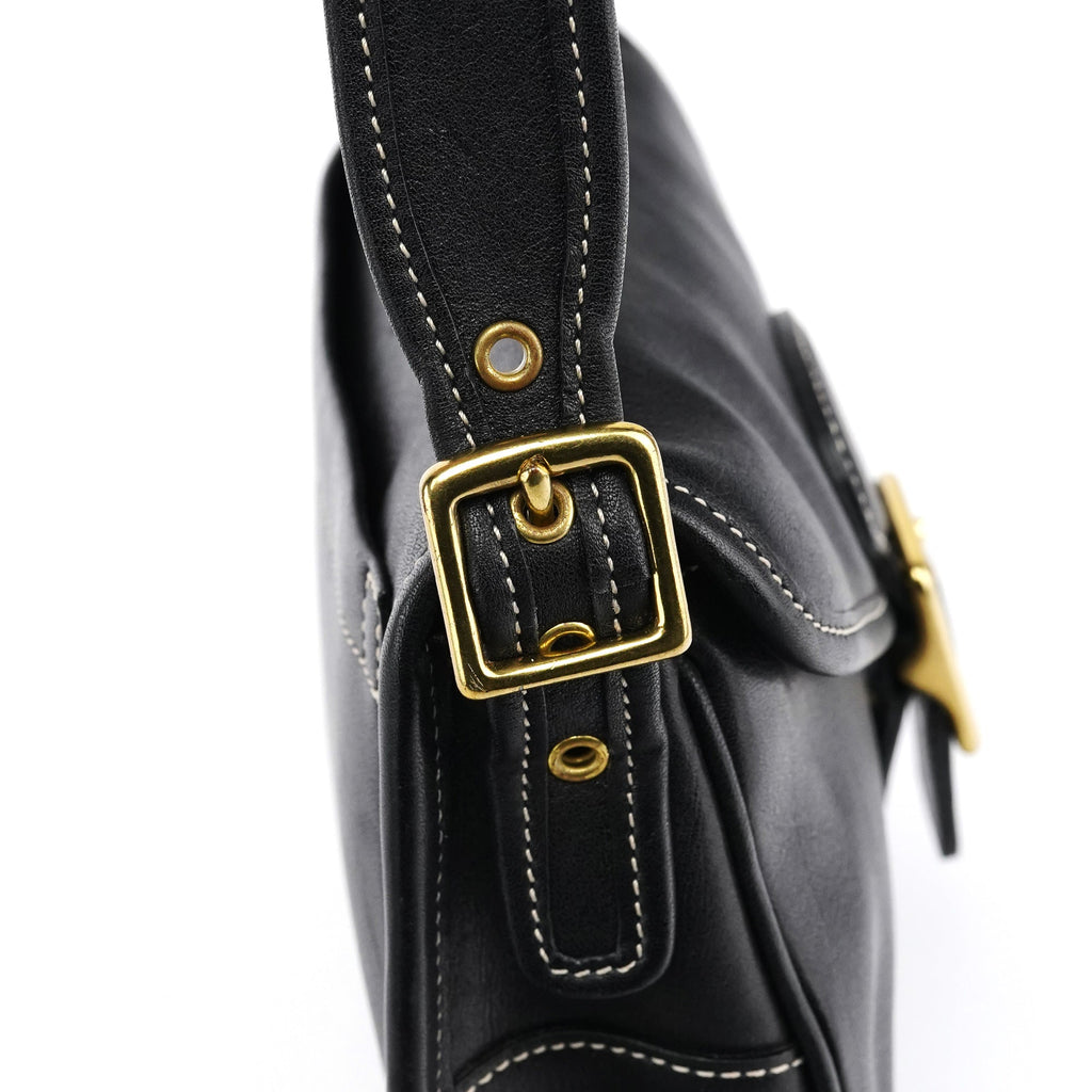 9127 Black Leather Classic Soho Shoulder Bag