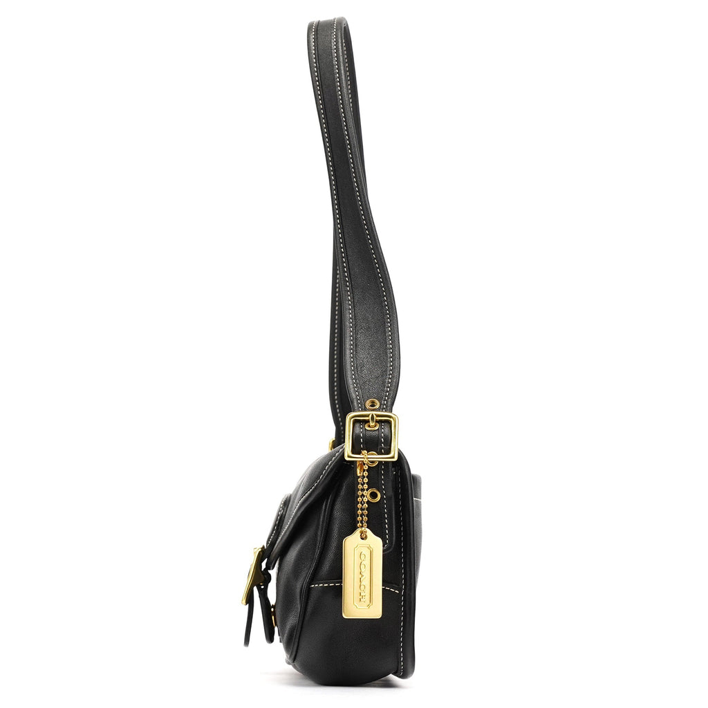 9127 Black Leather Classic Soho Shoulder Bag