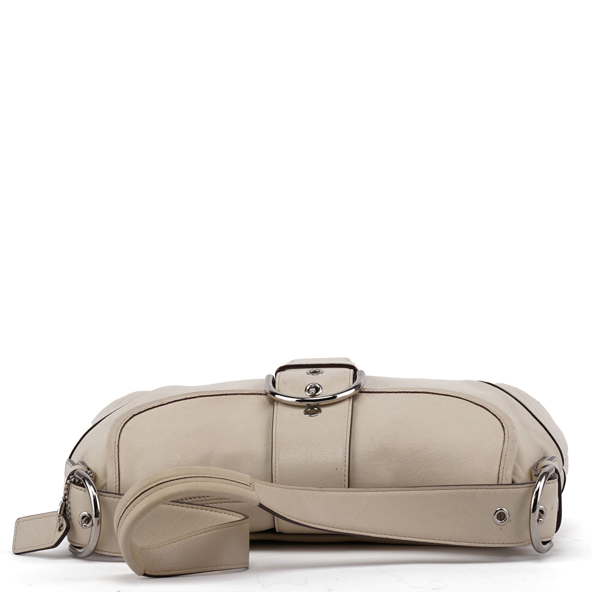 9249 White Leather Soho Shoulder Bag