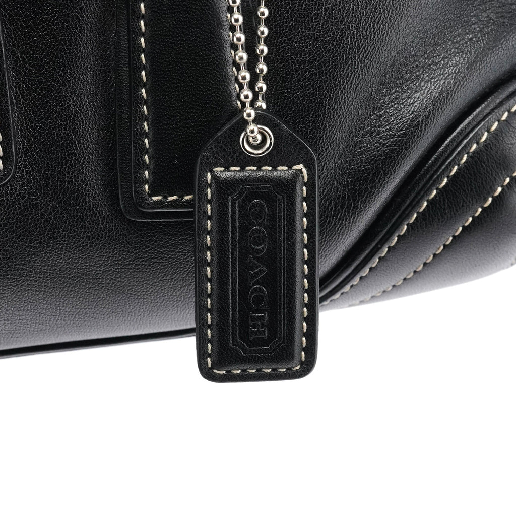 9250 Black Leather Soho Boston Bag