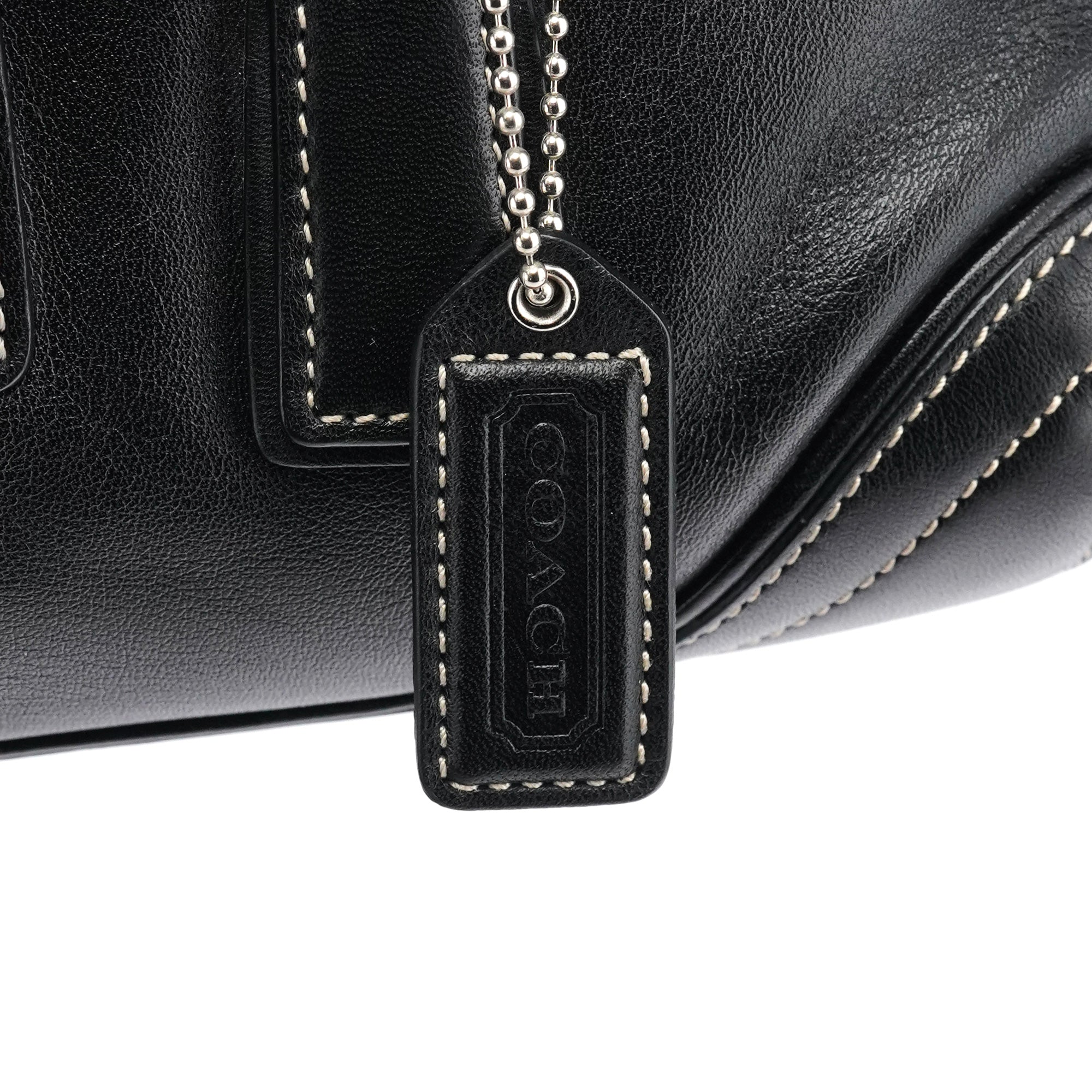 9250 Black Leather Soho Boston Bag