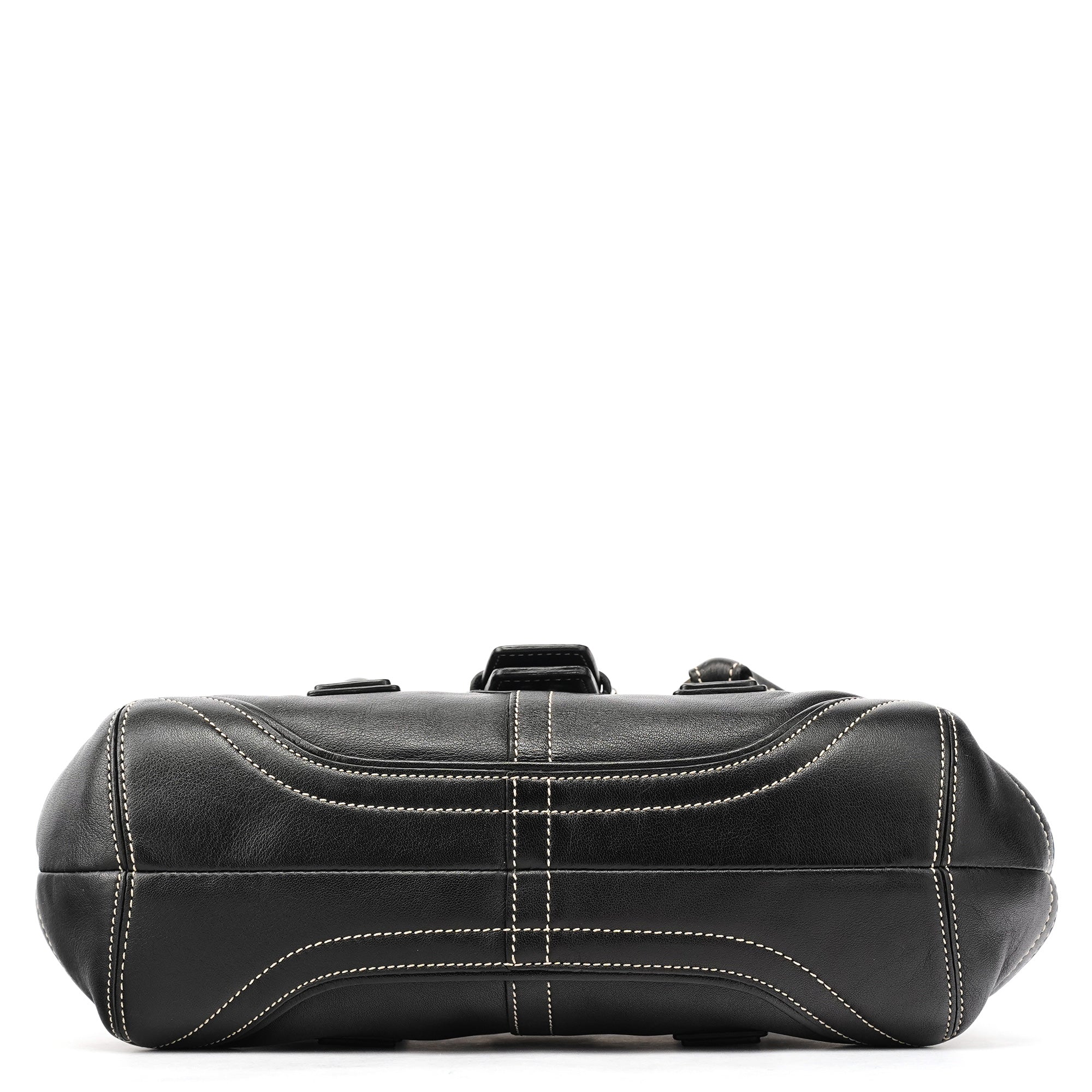 9250 Black Leather Soho Boston Bag