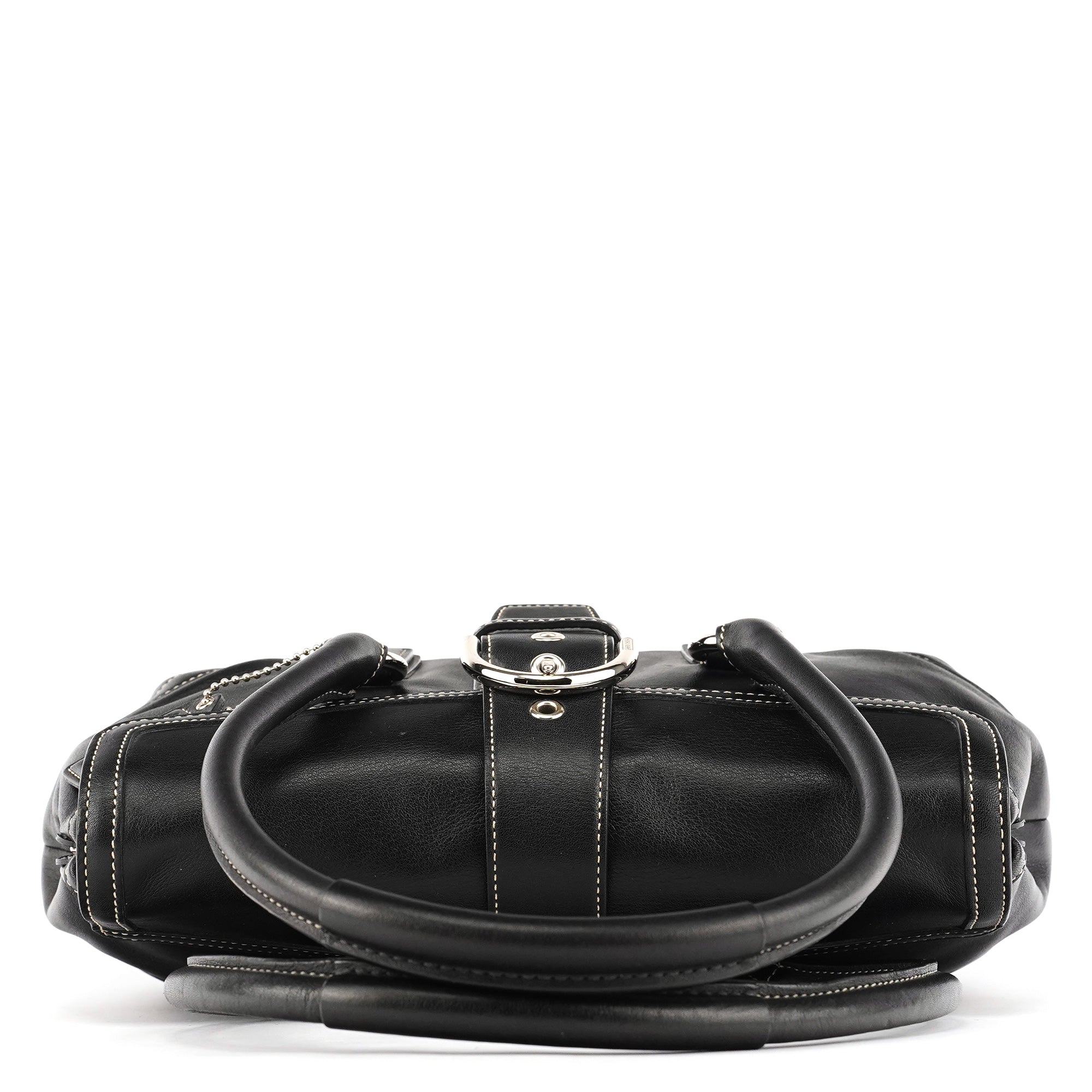 9250 Black Leather Soho Boston Bag