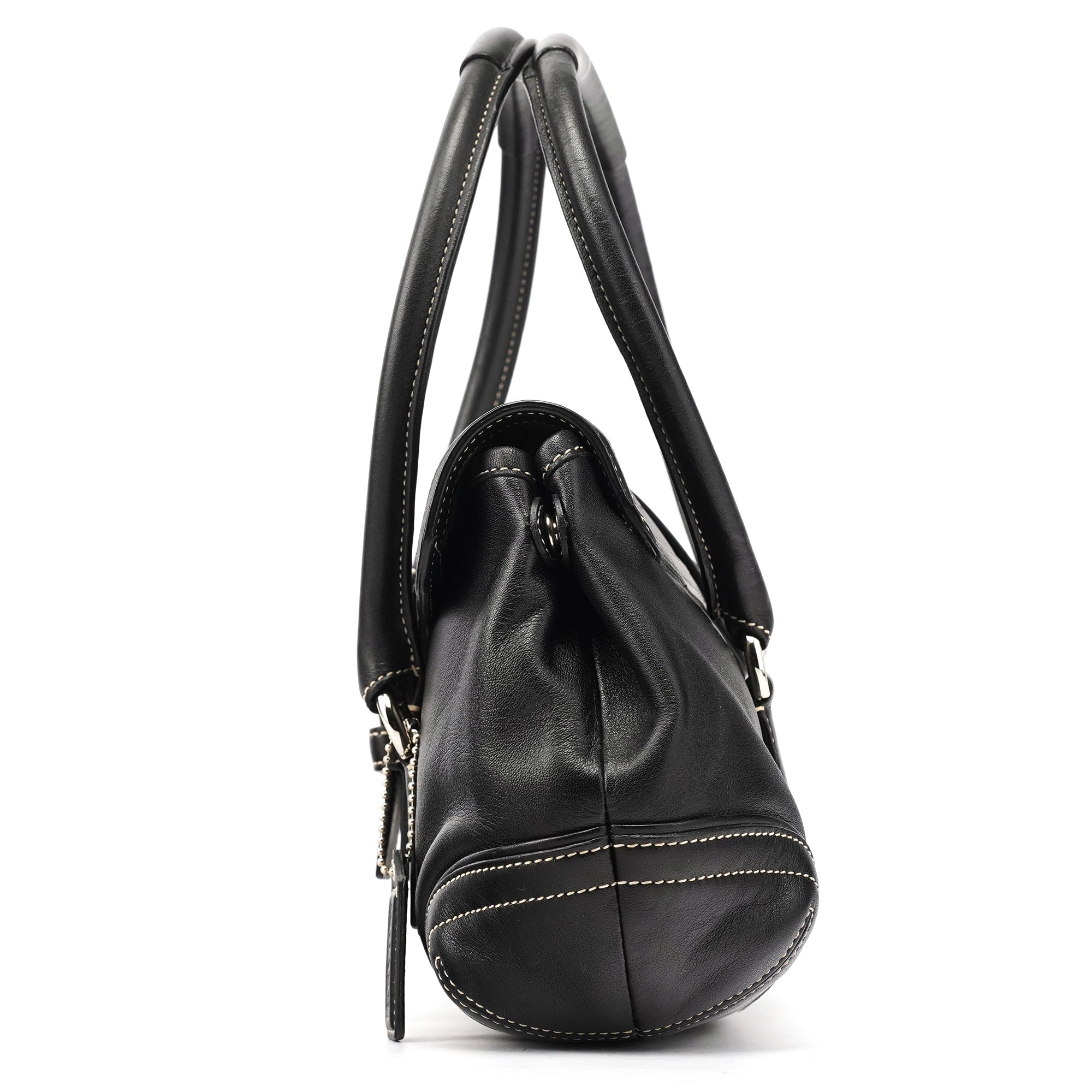 9250 Black Leather Soho Boston Bag