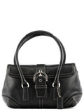 9250 Black Leather Soho Boston Bag