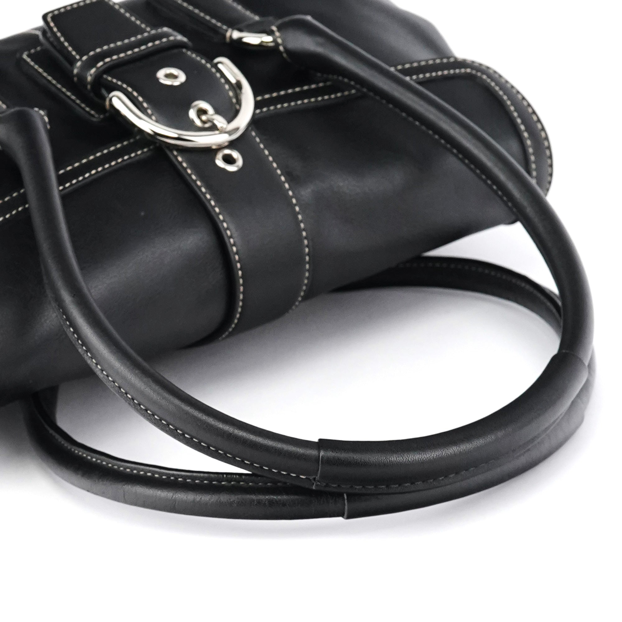 9250 Black Leather Soho Boston Bag