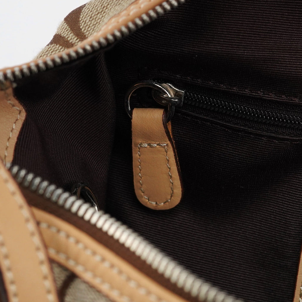 9363 Beige Signature C Demi Shoulder Bag