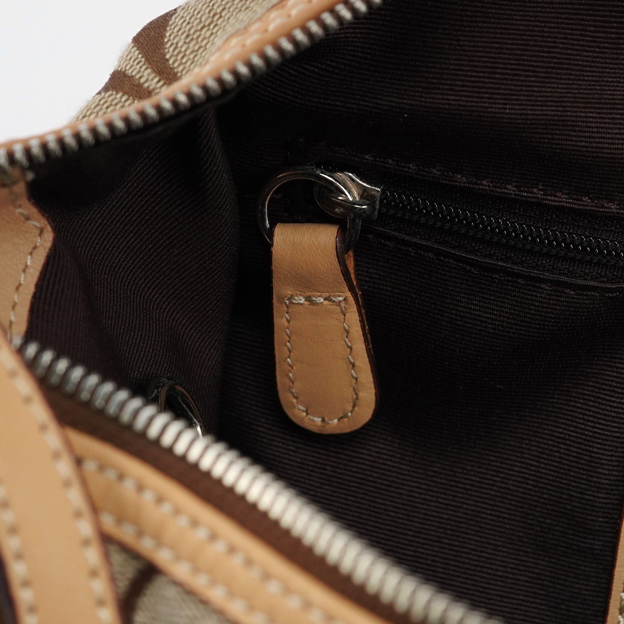 9363 Beige Signature C Demi Shoulder Bag