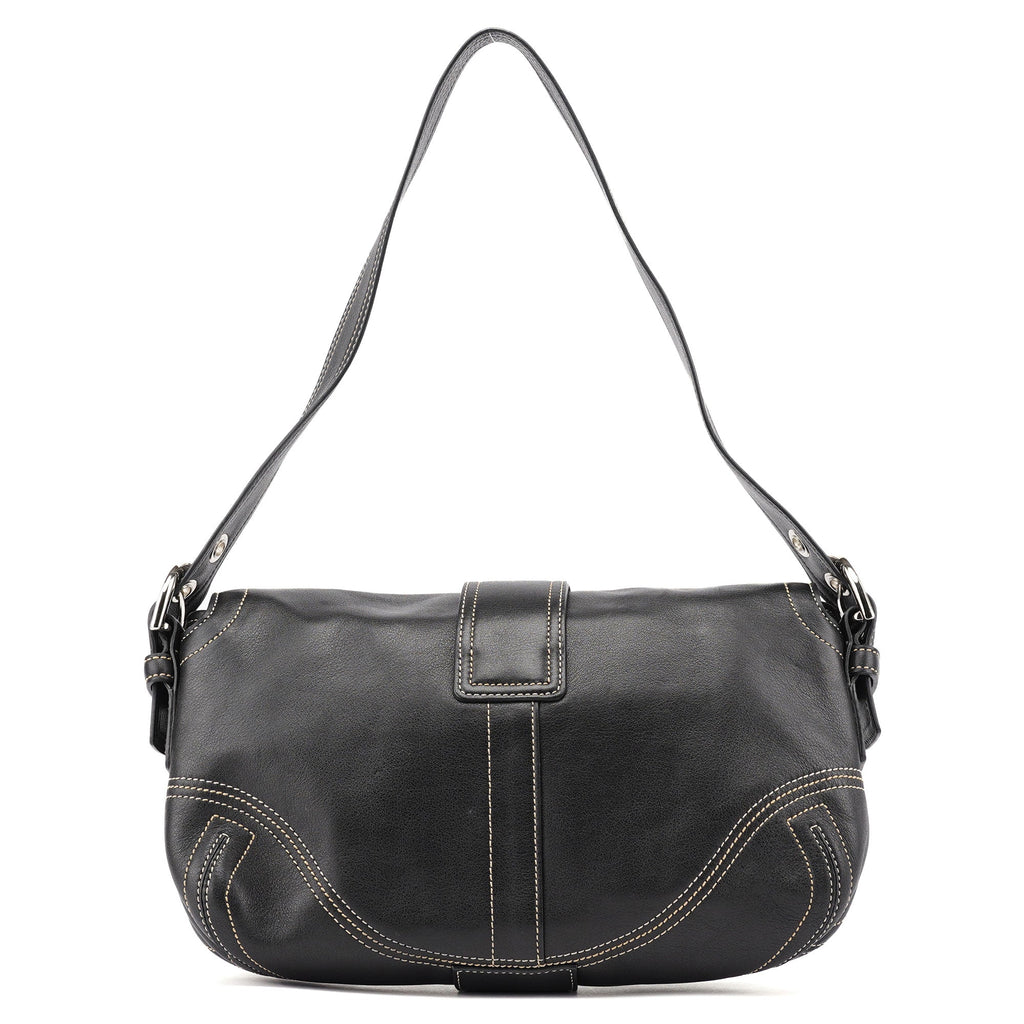 9434 Black Leather Soho Shoulder Bag