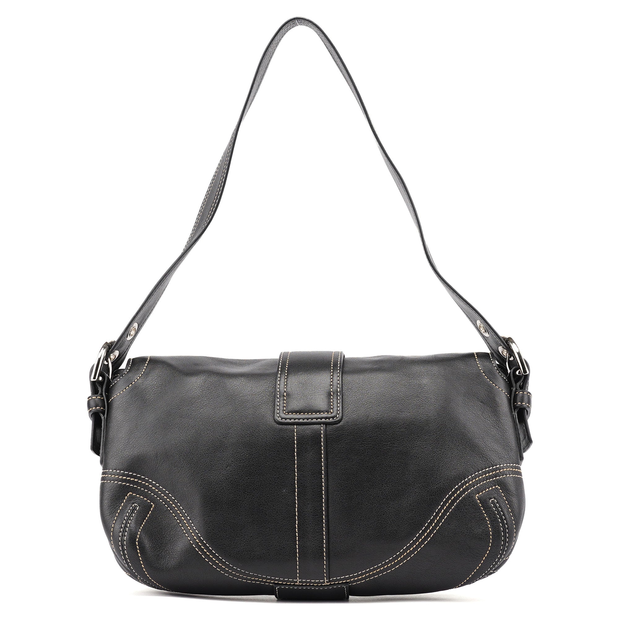 9434 Black Leather Soho Shoulder Bag