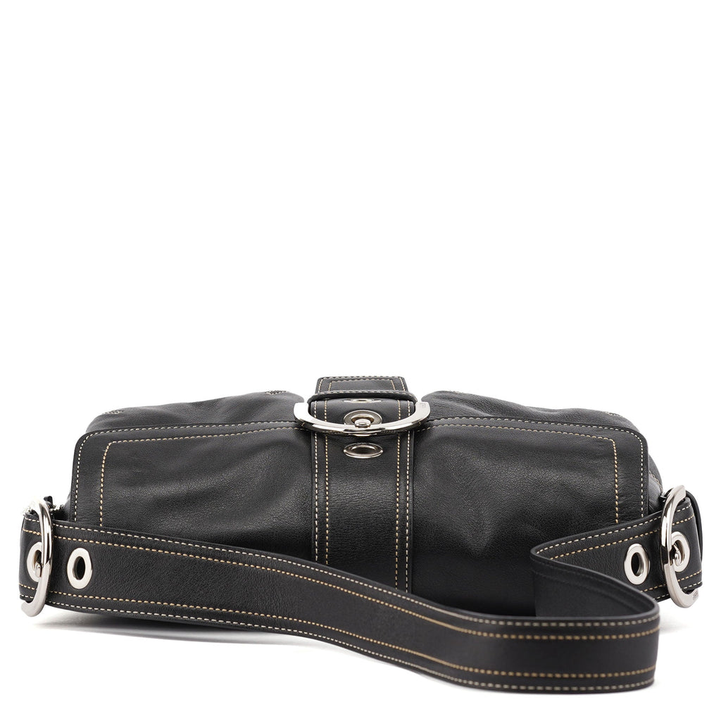 9434 Black Leather Soho Shoulder Bag