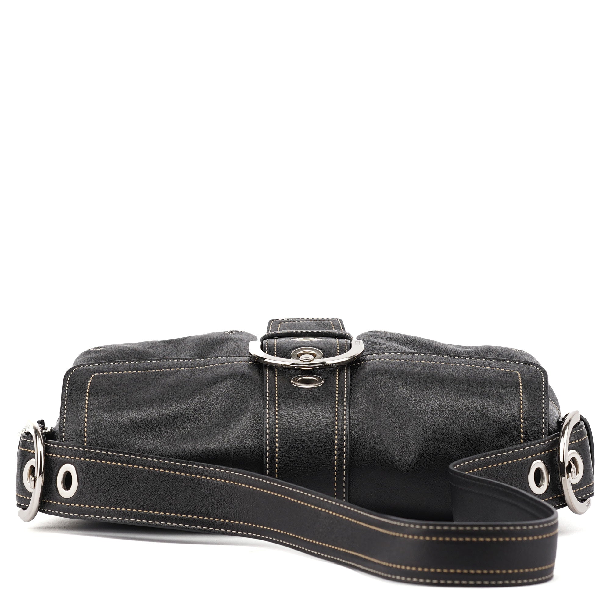 9434 Black Leather Soho Shoulder Bag