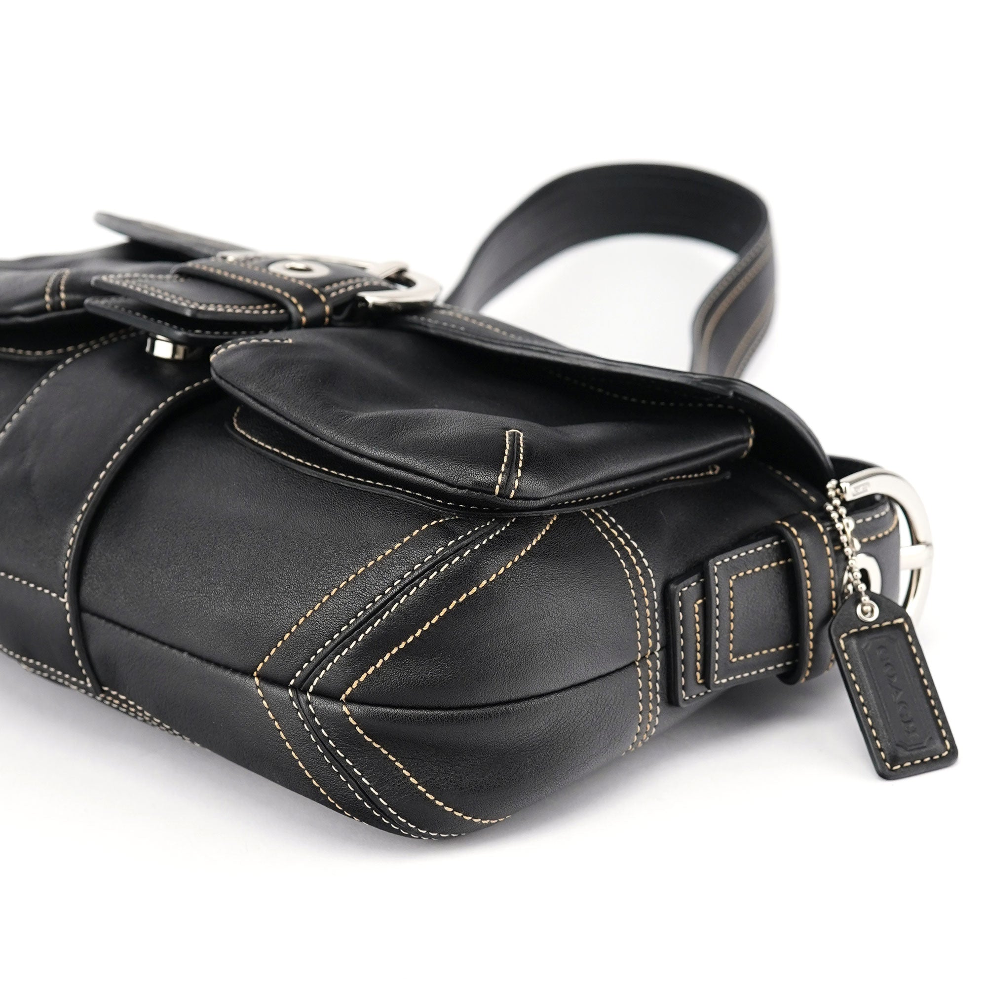 9434 Black Leather Soho Shoulder Bag