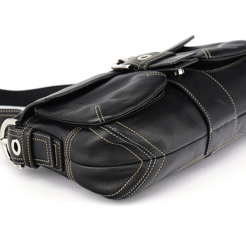 9434 Black Leather Soho Shoulder Bag