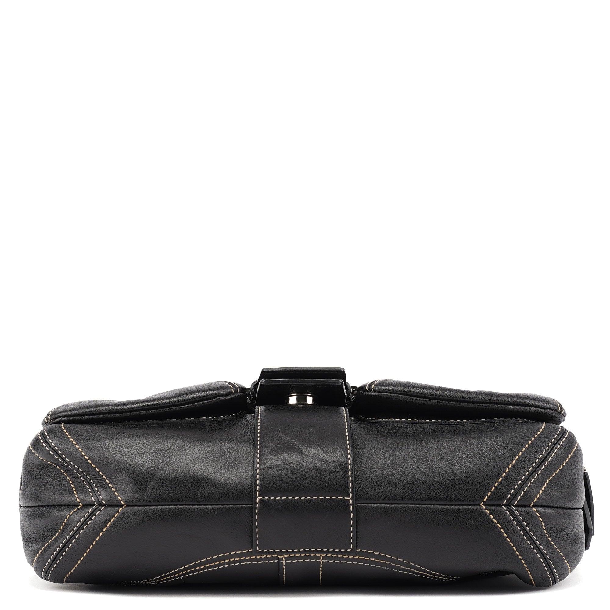 9434 Black Leather Soho Shoulder Bag
