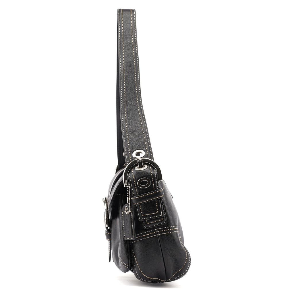 9434 Black Leather Soho Shoulder Bag