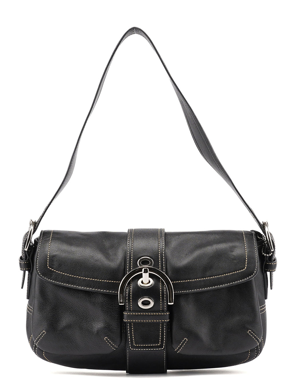 9434 Black Leather Soho Shoulder Bag