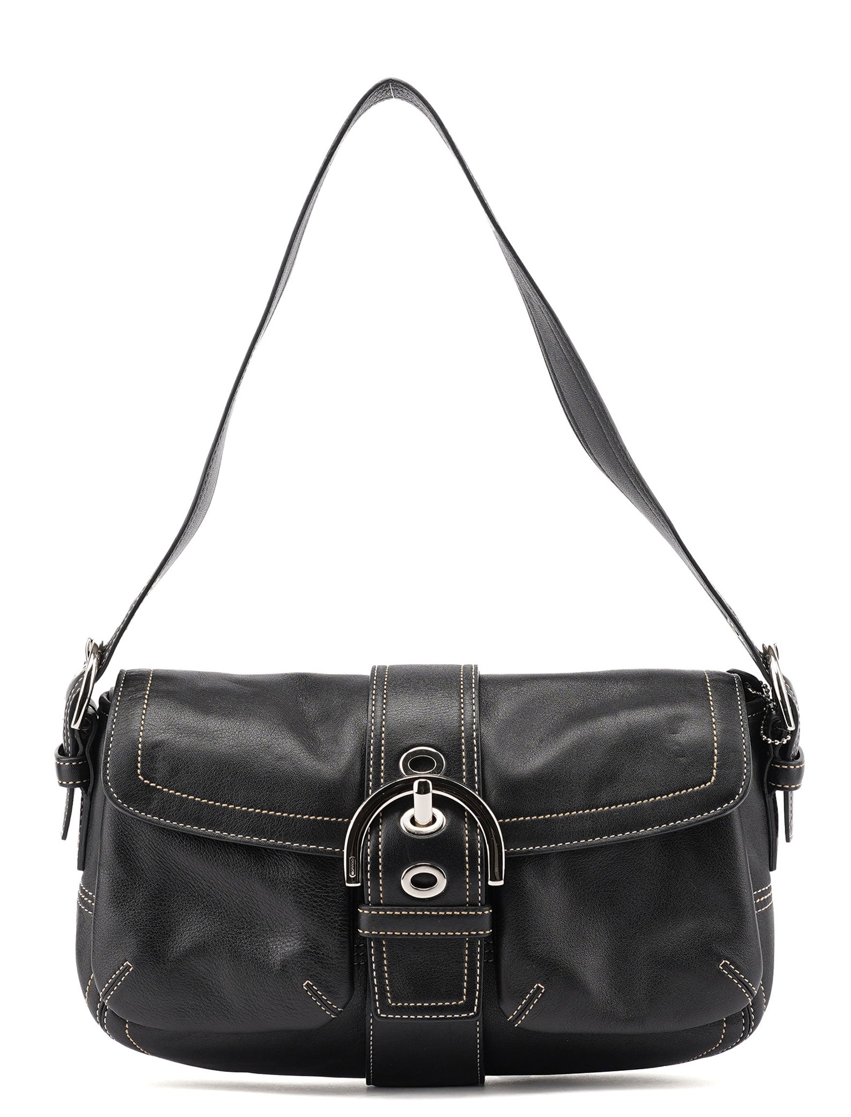 9434 Black Leather Soho Shoulder Bag