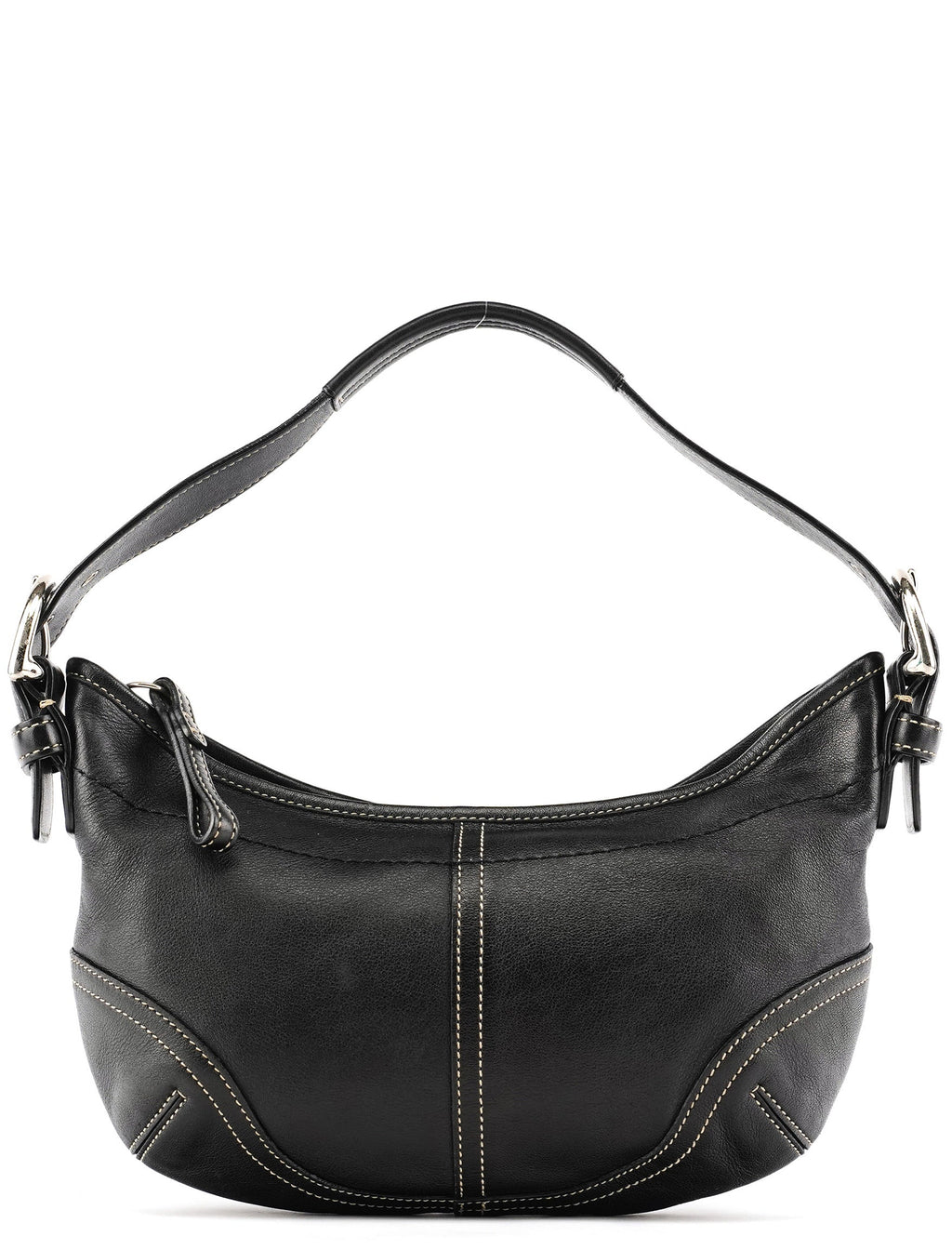 9541 Black Leather Shoulder Bag